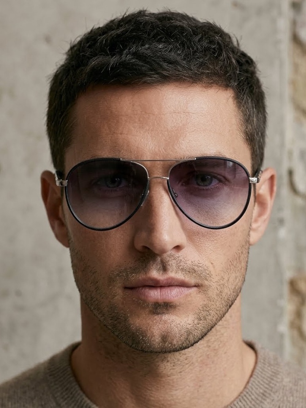 NWT The Row x Linda Farrow Leather Aviator Sunglasses Full Boutique Set